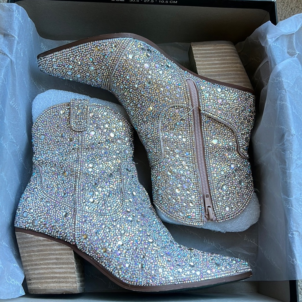 Betsey Johnson Diva Rhinestone Boots